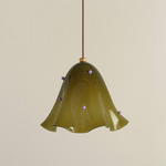 Fazzo Pendant - Brass / Pistachio with Lilac Embelleshments