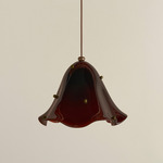 Fazzo Pendant - Patina Brass / Tobacco with Pistachio Embellishments