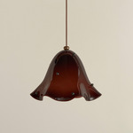 Fazzo Pendant - Patina Brass / Tobacco with Ink Embellishments