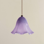 Fazzo Pendant - Blackened Brass / Lilac