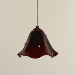Fazzo Pendant - Blackened Brass / Tobacco with Lilac Embellishments