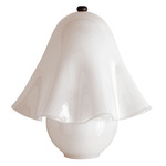 Fazzo Table Lamp - Blackened Brass / Opaline