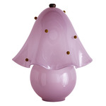 Fazzo Table Lamp - Blackened Brass / Lilac with Pistachio Embelleshments