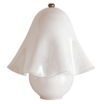 Fazzo Table Lamp - Pewter / Opaline