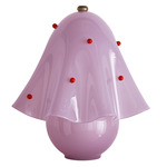 Fazzo Table Lamp - Pewter / Lilac with Poppy Embelleshments