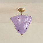 Fazzo Surface Mount - Brass / Lilac with Poppy Embelleshments