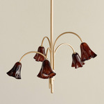 Flora Chandelier - Brass / Tobacco