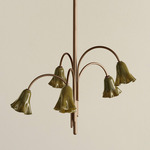 Flora Chandelier - Patina Brass / Pistachio