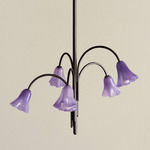 Flora Chandelier - Blackened Brass / Lilac