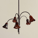 Flora Chandelier - Blackened Brass / Tobacco
