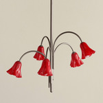 Flora Chandelier - Pewter / Poppy