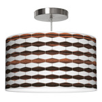 Weave Pendant - Brushed Nickel / Ebony Linen