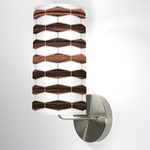 Weave Column Wall Sconce - Brushed Nickel / Ebony Linen