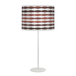 Weave Tyler Table Lamp - White / Rosewood Linen