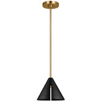 Cambre Pendant - Burnished Brass / Midnight Black
