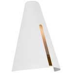 Cambre Wall Sconce - Burnished Brass / Matte White