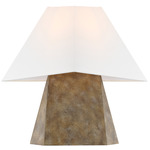 Herrero Short Table Lamp - Antique Gild / White Linen