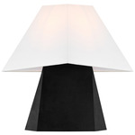 Herrero Short Table Lamp - Aged Iron / White Linen