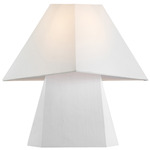 Herrero Short Table Lamp - Matte White / White Linen