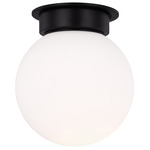 Nodes Globe Ceiling Light Fixture - Midnight Black / White
