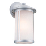 Lombard Outdoor Wall Sconce - Brushed Aluminum / Satin Etched Seeded