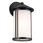 Lombard Outdoor Wall Sconce - Black / Satin Etched Seeded