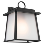 Noward Outdoor Wall Sconce - Black / Satin Etched