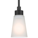 Erma Pendant - Black / Satin Etched