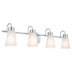 Erma Bathroom Vanity Light - Brushed Nickel / Satin Etched