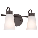 Erma Bathroom Vanity Light - Olde Bronze / Satin Etched