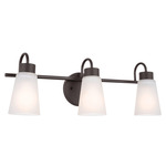 Erma Bathroom Vanity Light - Olde Bronze / Satin Etched