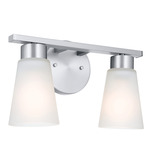 Stamos Bathroom Vanity Light - Brushed Nickel / Satin Etched