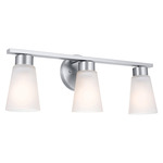 Stamos Bathroom Vanity Light - Brushed Nickel / Satin Etched