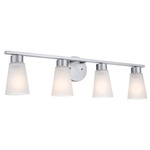 Stamos Bathroom Vanity Light - Brushed Nickel / Satin Etched