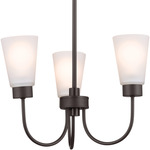 Erma Chandelier - Olde Bronze / Satin Etched