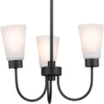 Erma Chandelier - Black / Satin Etched