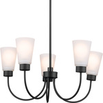 Erma Chandelier - Black / Satin Etched