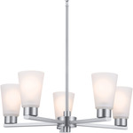 Stamos Chandelier - Brushed Nickel / Satin Etched