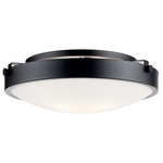 Lytham Ceiling Light - Black / Satin Etched