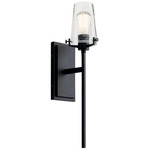 Alton Wall Sconce - Black / Clear Seeded