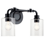 Gunnison Bathroom Vanity Light - Black / Clear