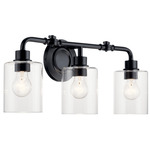 Gunnison Bathroom Vanity Light - Black / Clear