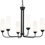 Truby Chandelier - Black / Satin Etched