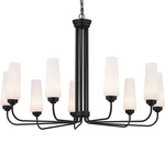 Truby Chandelier - Black / Satin Etched