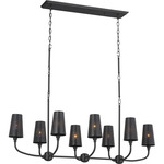 Adeena Linear Chandelier - Black / Black