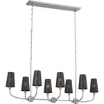 Adeena Linear Chandelier - Classic Pewter / Black