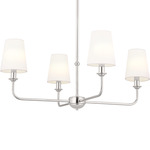 Pallas Chandelier - Polished Nickel / White Linen