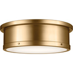 Serca Ceiling Light - Brushed Natural Brass / Satin Etched