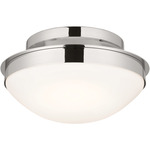 Bretta Ceiling Light - Polished Nickel / Satin Etched