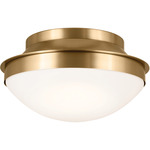 Bretta Ceiling Light - Brushed Natural Brass / Satin Etched